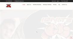 Desktop Screenshot of igniteboxing.com.au